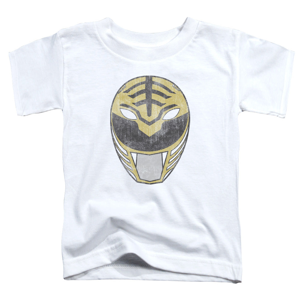 POWER RANGERS/WHITE RANGER MASK - S/S TODDLER TEE - WHITE