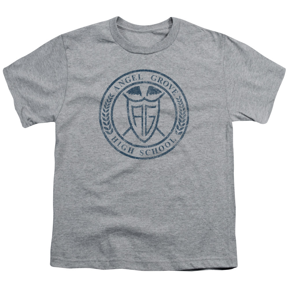 POWER RANGERS/ANGEL GROVE HS - S/S YOUTH 18/1 - ATHLETIC HEATHER