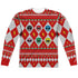 POWER RANGERS/HO HO POWER RANGERS (FRONT/BACK PRINT) - L/S ADULT POLY CREW  - MULTI