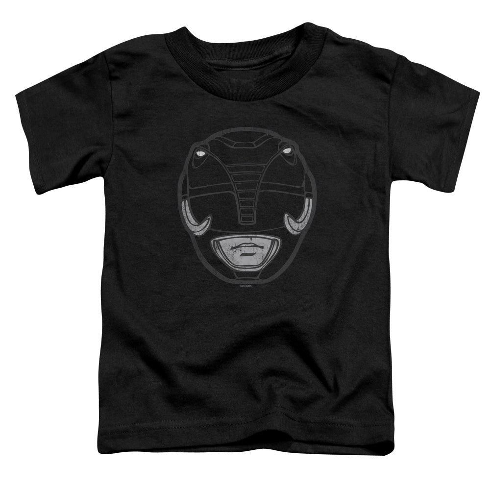 POWER RANGERS/BLACK RANGER MASK - S/S TODDLER TEE - BLACK