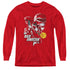 POWER RANGERS/RED RANGER - YOUTH LONG SLEEVE TEE - RED