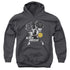 POWER RANGERS/BLACK RANGER - YOUTH PULLOVER HOODIE - CHARCOAL