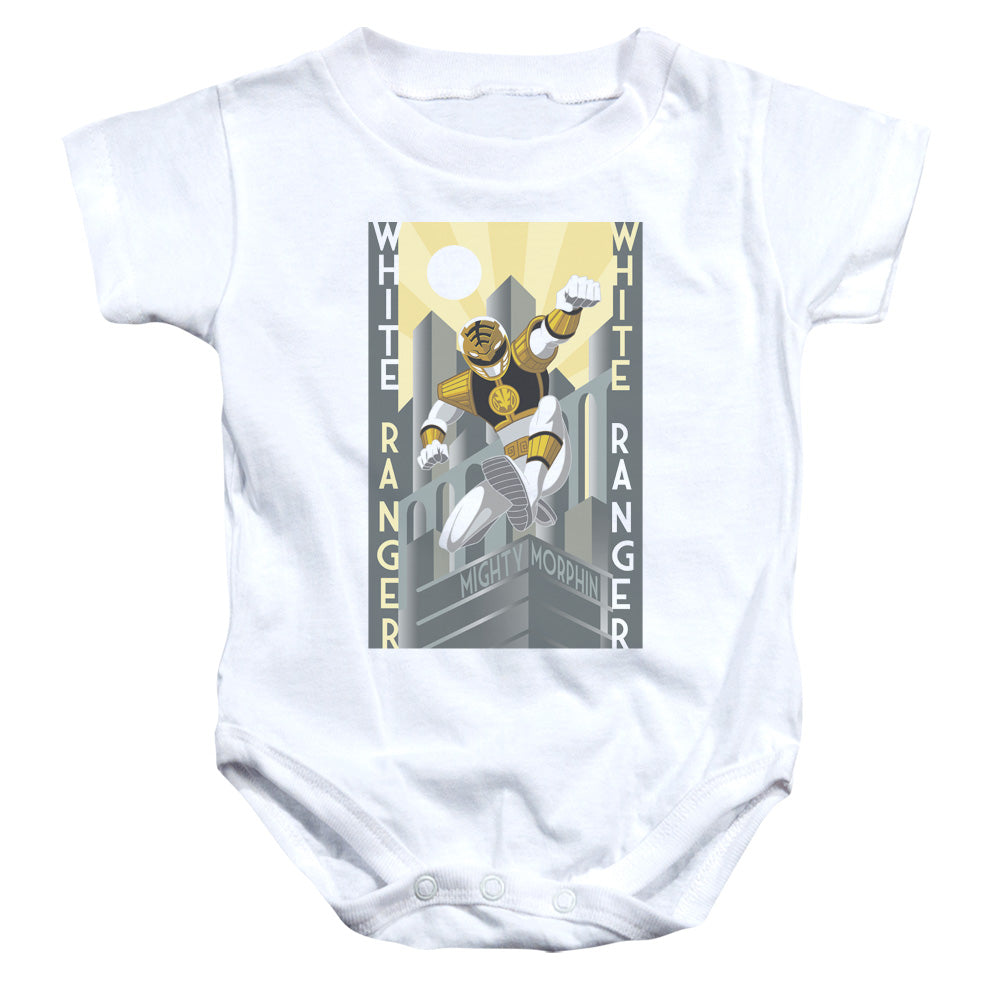 POWER RANGERS/WHITE RANGER DECO - INFANT SNAPSUIT - WHITE