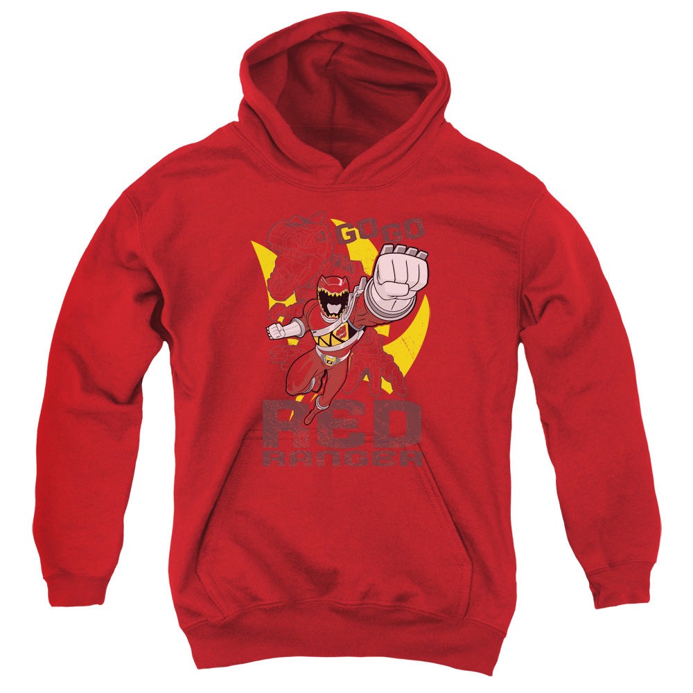 POWER RANGERS DINO CHARGE/GO RED - YOUTH PULLOVER HOODIE - RED