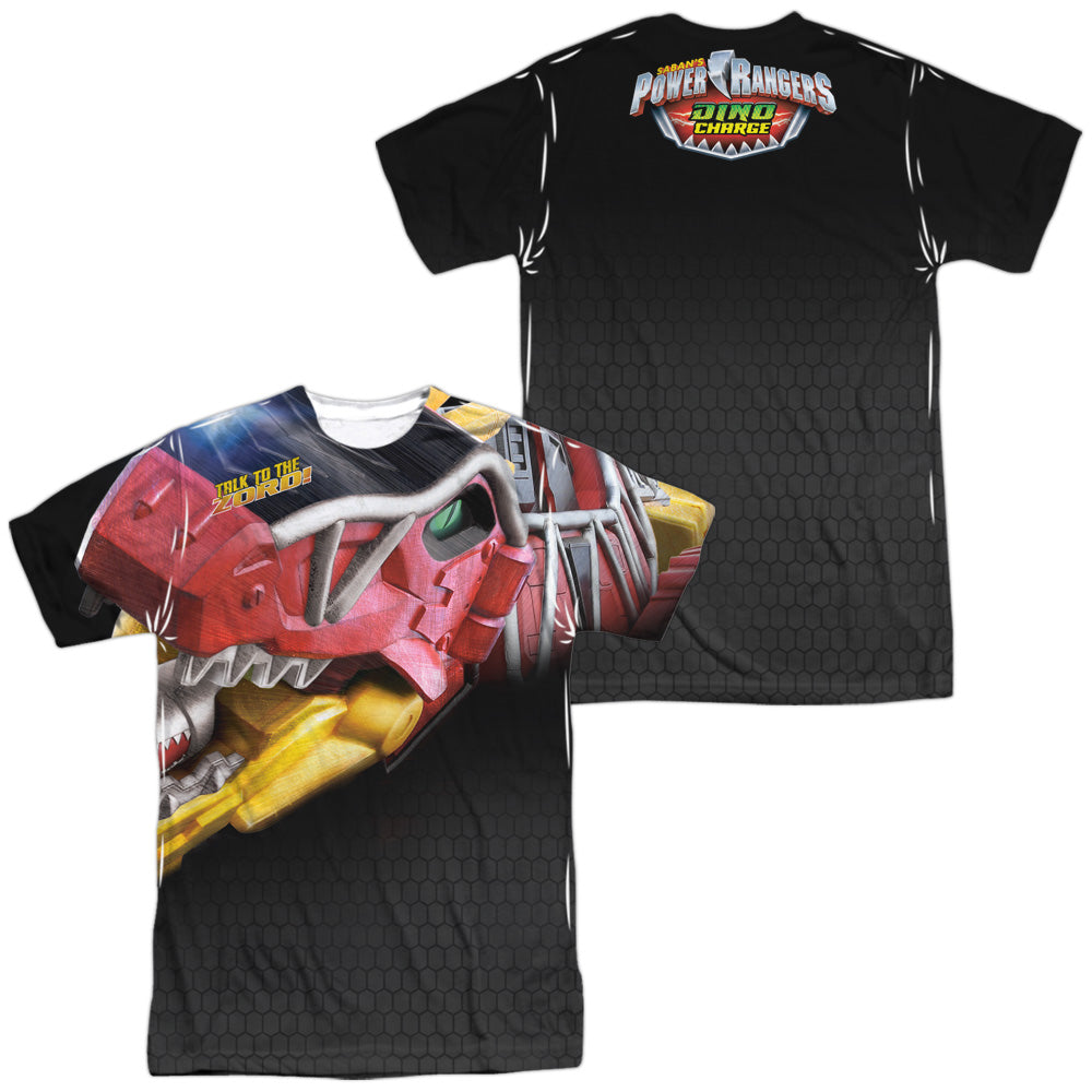 POWER RANGERS DINO CHARGE/BIG ZORD (FRONT/BACK PRINT) - S/S ADULT POLY CREW - MULTI