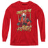 POWER RANGERS NINJA STEEL/UNLEASH - YOUTH LONG SLEEVE TEE - RED