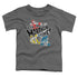 POWER RANGERS NINJA STEEL/PANELS - S/S TODDLER TEE - CHARCOAL