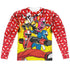 POWER RANGERS NINJA STEEL/GO GO NINJA STEEL (FRONT/BACK PRINT) - L/S ADULT POLY CREW  - MULTI