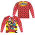 POWER RANGERS NINJA STEEL/GO GO NINJA STEEL (FRONT/BACK PRINT) - L/S ADULT POLY CREW  - MULTI