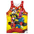 POWER RANGERS NINJA STEEL/GO GO NINJA STEEL (FRONT/BACK PRINT) - ADULT POLY TANK TOP - MULTI