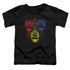 POWER RANGERS BEAST MORPHERS/RED YELLOW BLUE - S/S TODDLER TEE - BLACK
