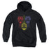 POWER RANGERS BEAST MORPHERS/RED YELLOW BLUE - YOUTH PULLOVER HOODIE - BLACK