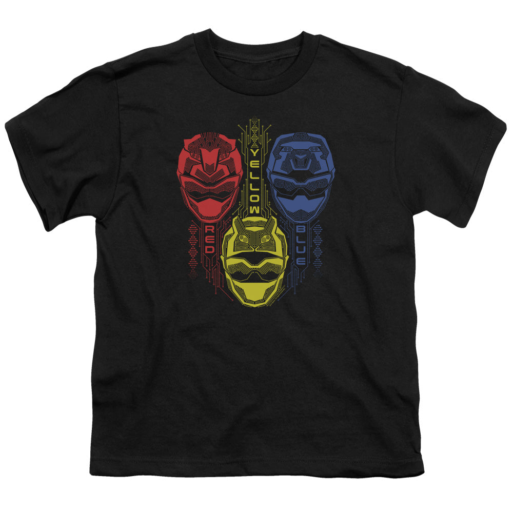 POWER RANGERS BEAST MORPHERS/RED YELLOW BLUE - S/S YOUTH 18/1 - BLACK