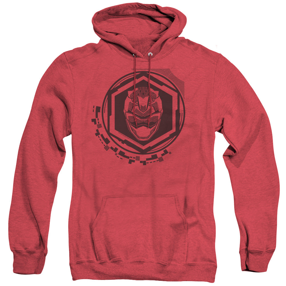 POWER RANGERS BEAST MORPHERS/RED RANGER - ADULT HEATHER HOODIE - RED
