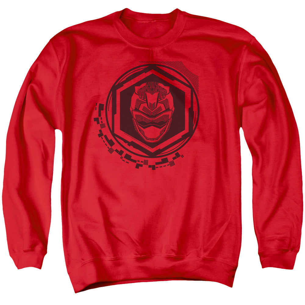 POWER RANGERS BEAST MORPHERS/RED RANGER - ADULT CREWNECK SWEATSHIRT - RED