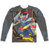 POWER RANGERS BEAST MORPHERS/MEGAZORD (FRONT/BACK PRINT) - L/S ADULT POLY CREW  - MULTI