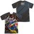 POWER RANGERS BEAST MORPHERS/MEGAZORD (FRONT/BACK PRINT) - S/S ADULT POLY CREW - MULTI