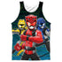 POWER RANGERS BEAST MORPHERS/BATTLE STANCE (FRONT/BACK PRINT) - ADULT POLY TANK TOP - MULTI