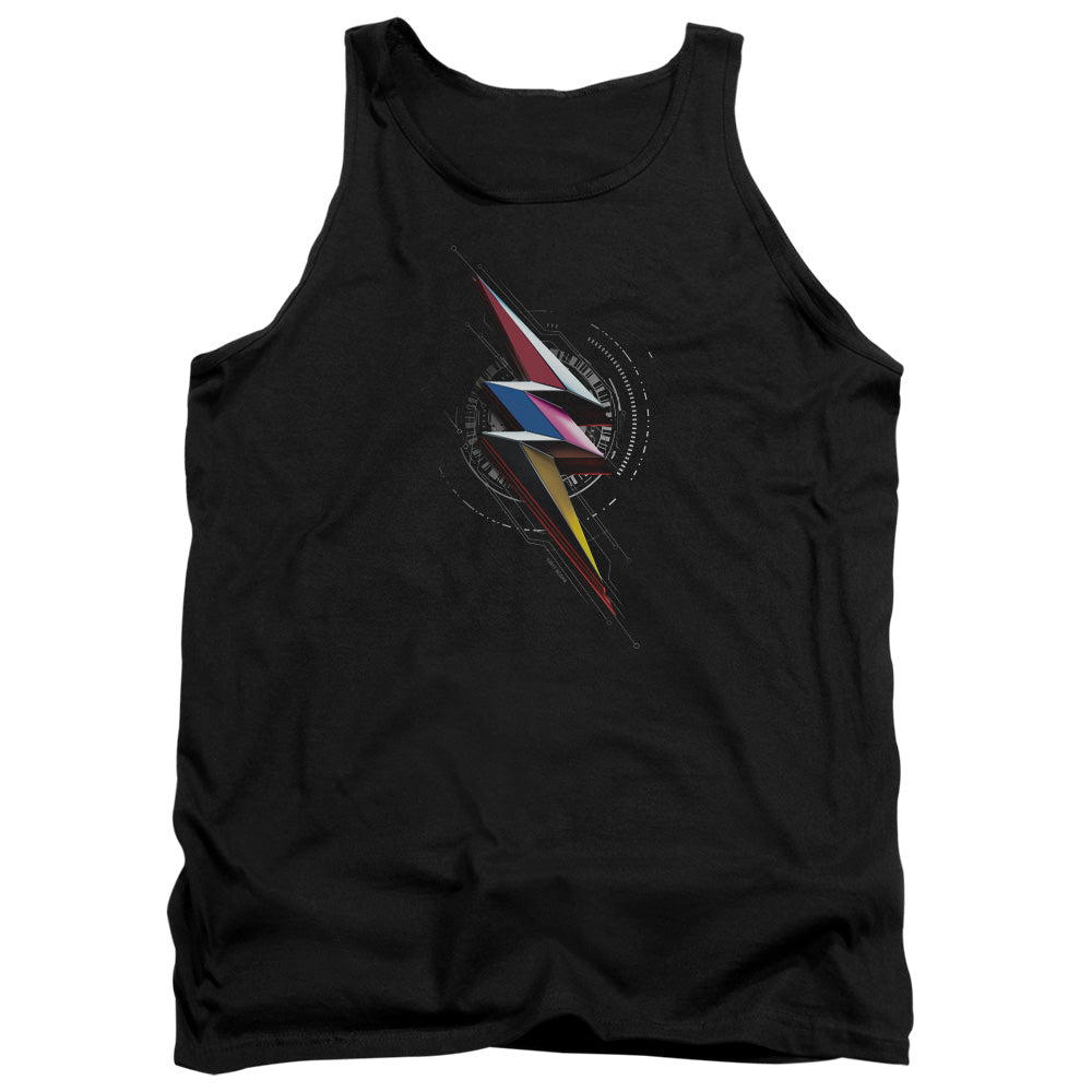 POWER RANGERS MOVIE/BOLT SIGIL - ADULT TANK - BLACK