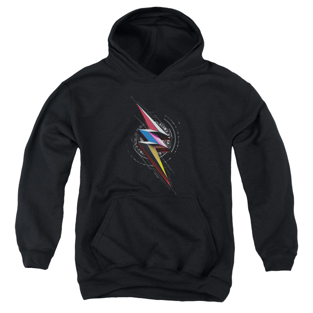 POWER RANGERS MOVIE/BOLT SIGIL - YOUTH PULLOVER HOODIE - BLACK