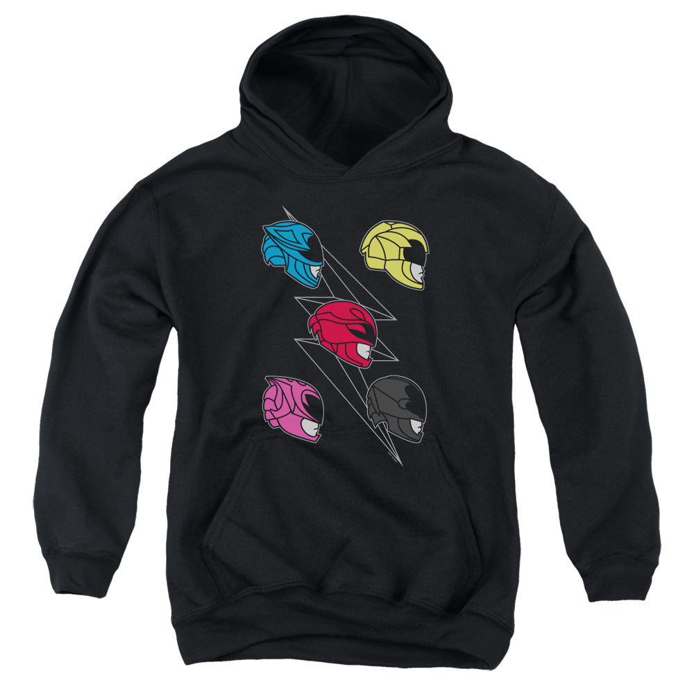 POWER RANGERS MOVIE/LINE HELMETS - YOUTH PULLOVER HOODIE - BLACK