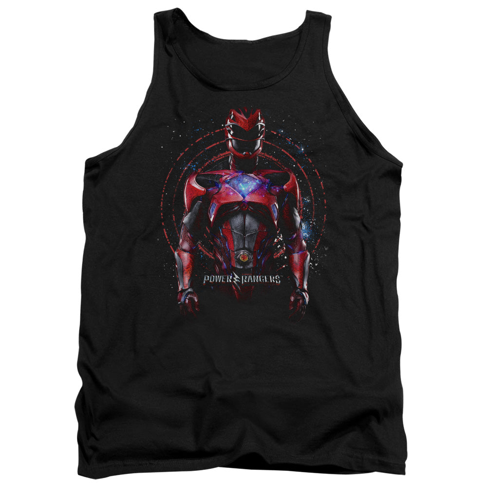 POWER RANGERS MOVIE/RED RANGER - ADULT TANK - BLACK