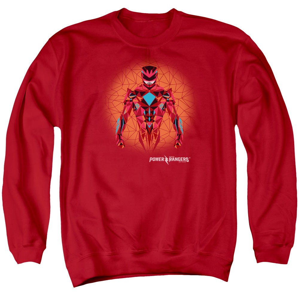 POWER RANGERS MOVIE/RED POWER RANGER GRAPHIC - ADULT CREWNECK SWEATSHIRT - RED