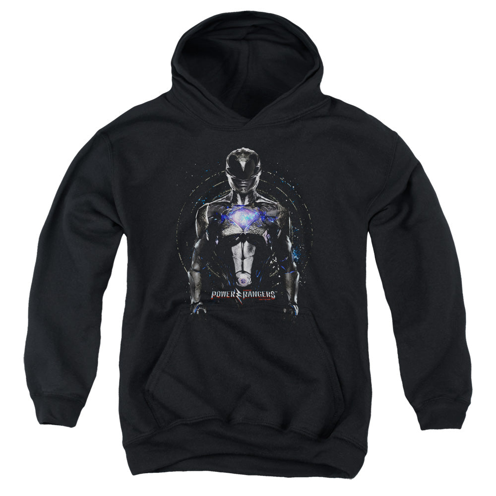 POWER RANGERS MOVIE/BLACK RANGER - YOUTH PULLOVER HOODIE - BLACK