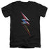 POWER RANGERS MOVIE/MOVIE BOLT - S/S ADULT V-NECK 30/1 - BLACK