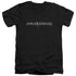 POWER RANGERS MOVIE/MOVIE LOGO - S/S ADULT V-NECK 30/1 - BLACK