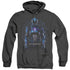 POWER RANGERS MOVIE/BLUE RANGER - ADULT HEATHER HOODIE - BLACK