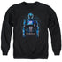 POWER RANGERS MOVIE/BLUE RANGER - ADULT CREWNECK SWEATSHIRT - BLACK