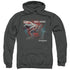 POWER RANGERS MOVIE/RED ZORD - ADULT PULLOVER HOODIE - CHARCOAL