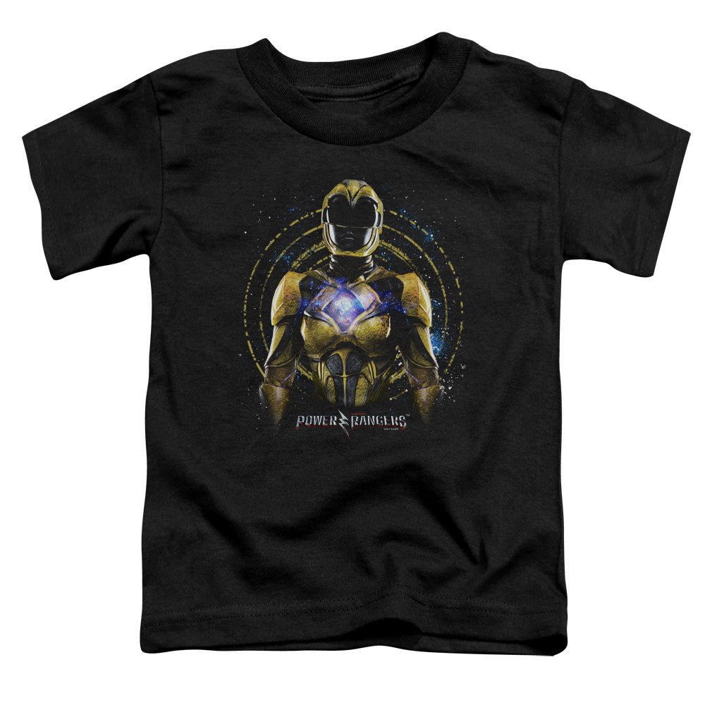 POWER RANGERS MOVIE/YELLOW RANGER - S/S TODDLER TEE - BLACK