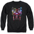 POWER RANGERS MOVIE/TEAM OF RANGERS MOVIE - ADULT CREWNECK SWEATSHIRT - BLACK
