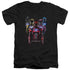 POWER RANGERS MOVIE/TEAM OF RANGERS MOVIE - S/S ADULT V-NECK 30/1 - BLACK