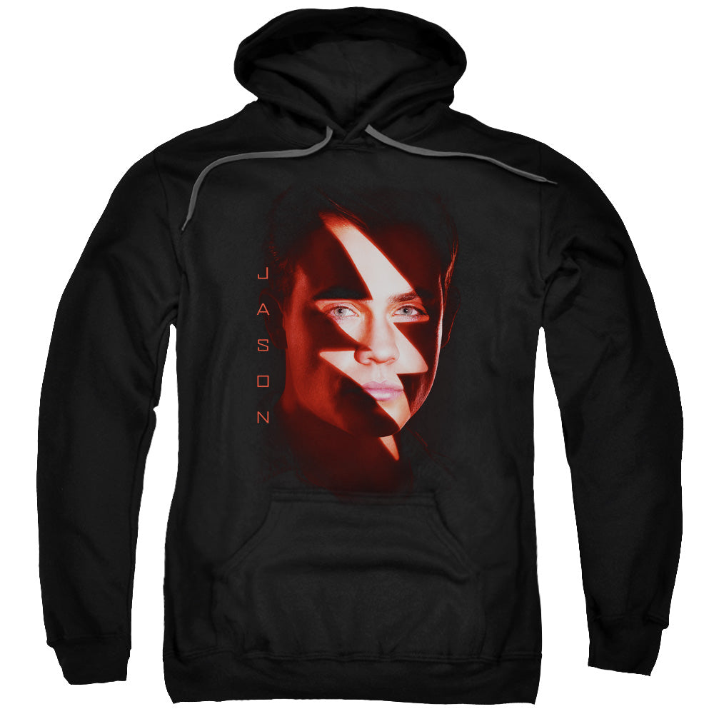 POWER RANGERS MOVIE/JASON BOLT - ADULT PULLOVER HOODIE - BLACK