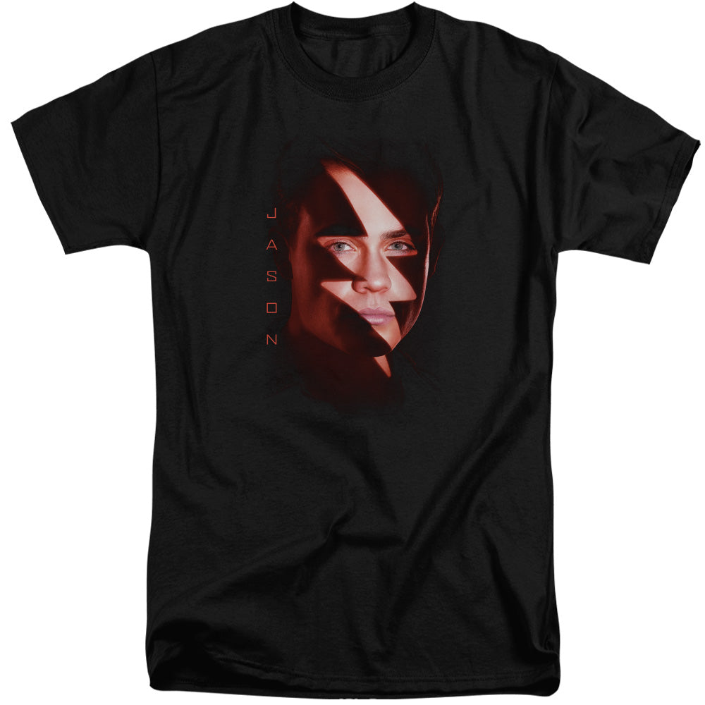 POWER RANGERS MOVIE/JASON BOLT - S/S ADULT TALL 18/1 - BLACK