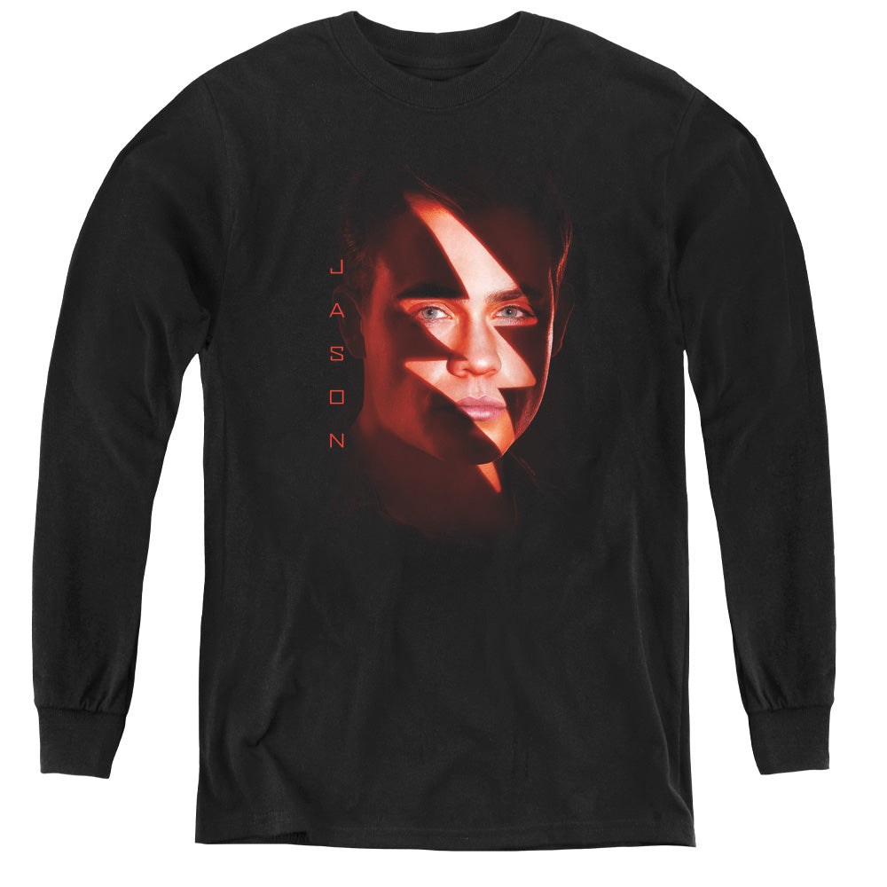 POWER RANGERS MOVIE/JASON BOLT - YOUTH LONG SLEEVE TEE - BLACK