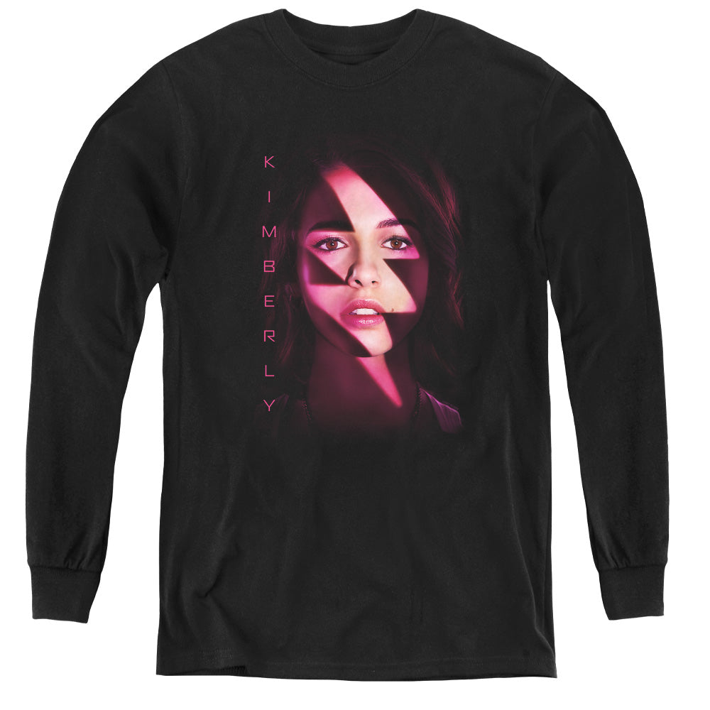 POWER RANGERS MOVIE/KIMBERLY BOLT - YOUTH LONG SLEEVE TEE - BLACK