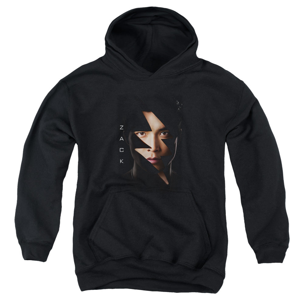 POWER RANGERS MOVIE/ZACK BOLT - YOUTH PULLOVER HOODIE - BLACK