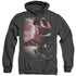 POWER RANGERS MOVIE/RED ZORD POSTER - ADULT HEATHER HOODIE - BLACK