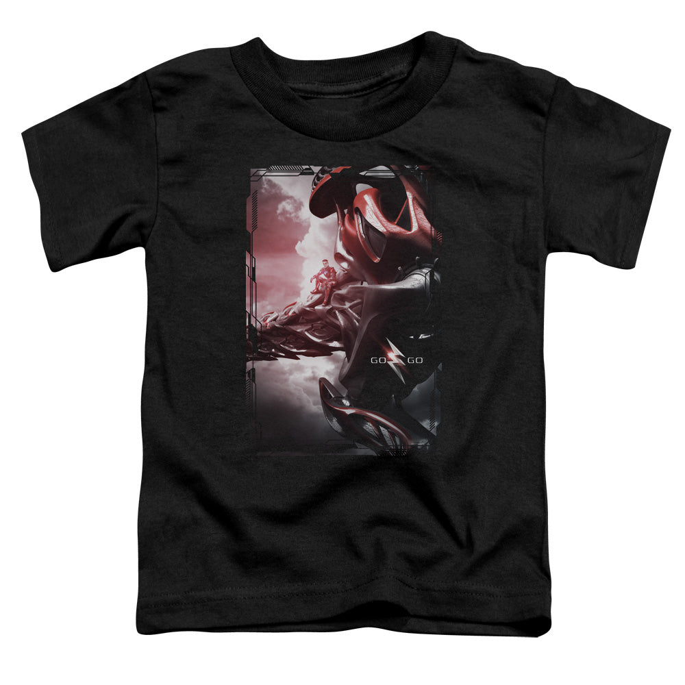 POWER RANGERS MOVIE/RED ZORD POSTER - S/S TODDLER TEE - BLACK