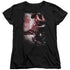 POWER RANGERS MOVIE/RED ZORD POSTER - S/S WOMENS TEE - BLACK