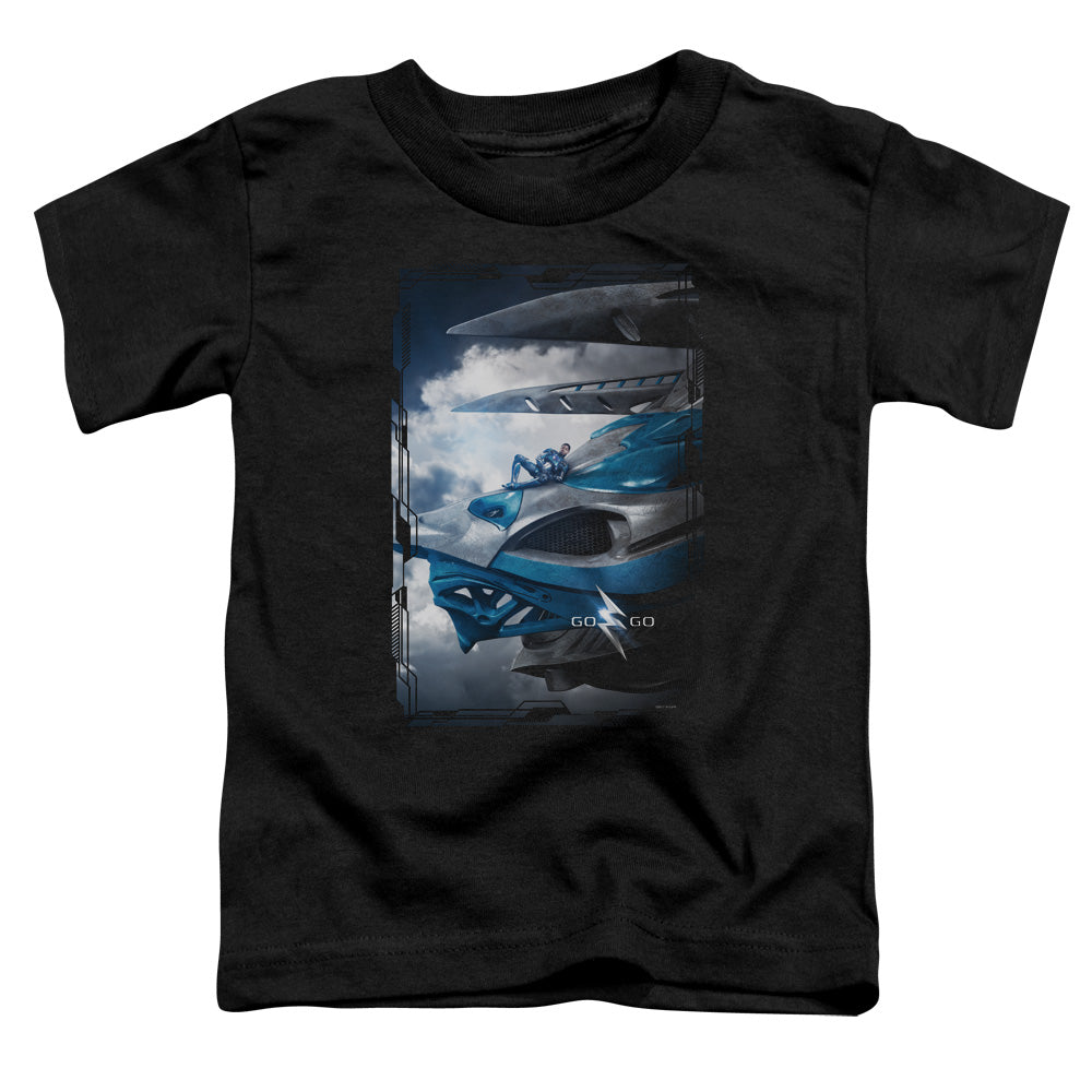POWER RANGERS MOVIE/BLUE ZORD POSTER - S/S TODDLER TEE - BLACK