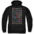 POWER RANGERS/VISUAL TIMELINE - ADULT PULLOVER HOODIE - BLACK