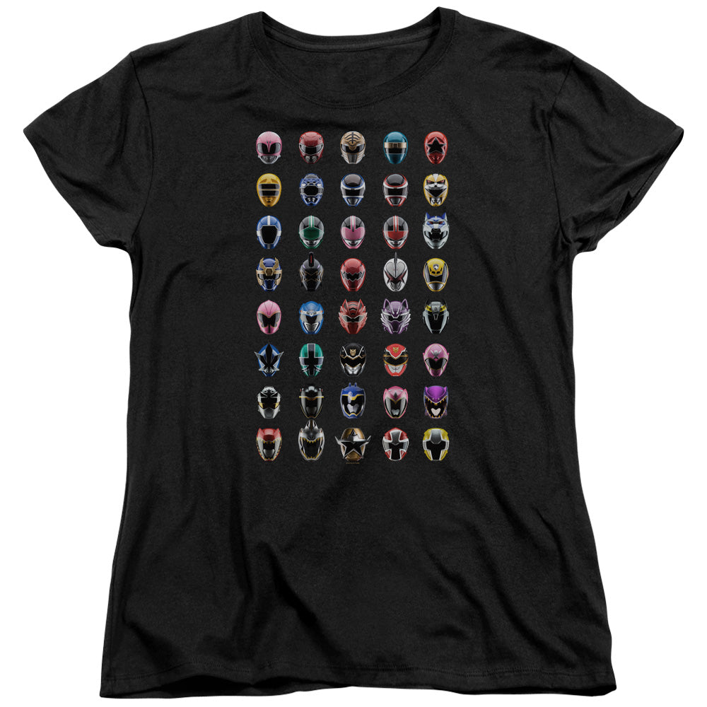 POWER RANGERS/VISUAL TIMELINE - S/S WOMENS TEE - BLACK