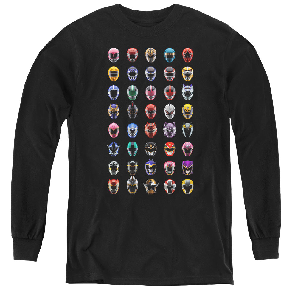 POWER RANGERS/VISUAL TIMELINE - YOUTH LONG SLEEVE TEE - BLACK