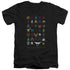 POWER RANGERS/VILLIANS - S/S ADULT V-NECK 30/1 - BLACK