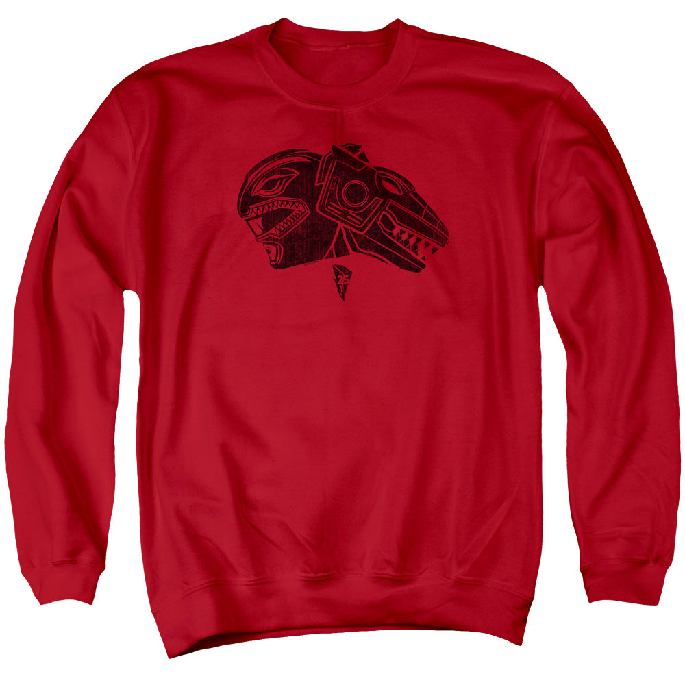 POWER RANGERS/RED - ADULT CREWNECK SWEATSHIRT - RED